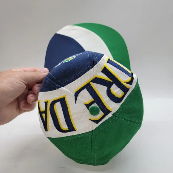 VTG 90s Notre Dame Fighting Irish Snapback Hat Vortex Swirl Twins Enterprise Cap